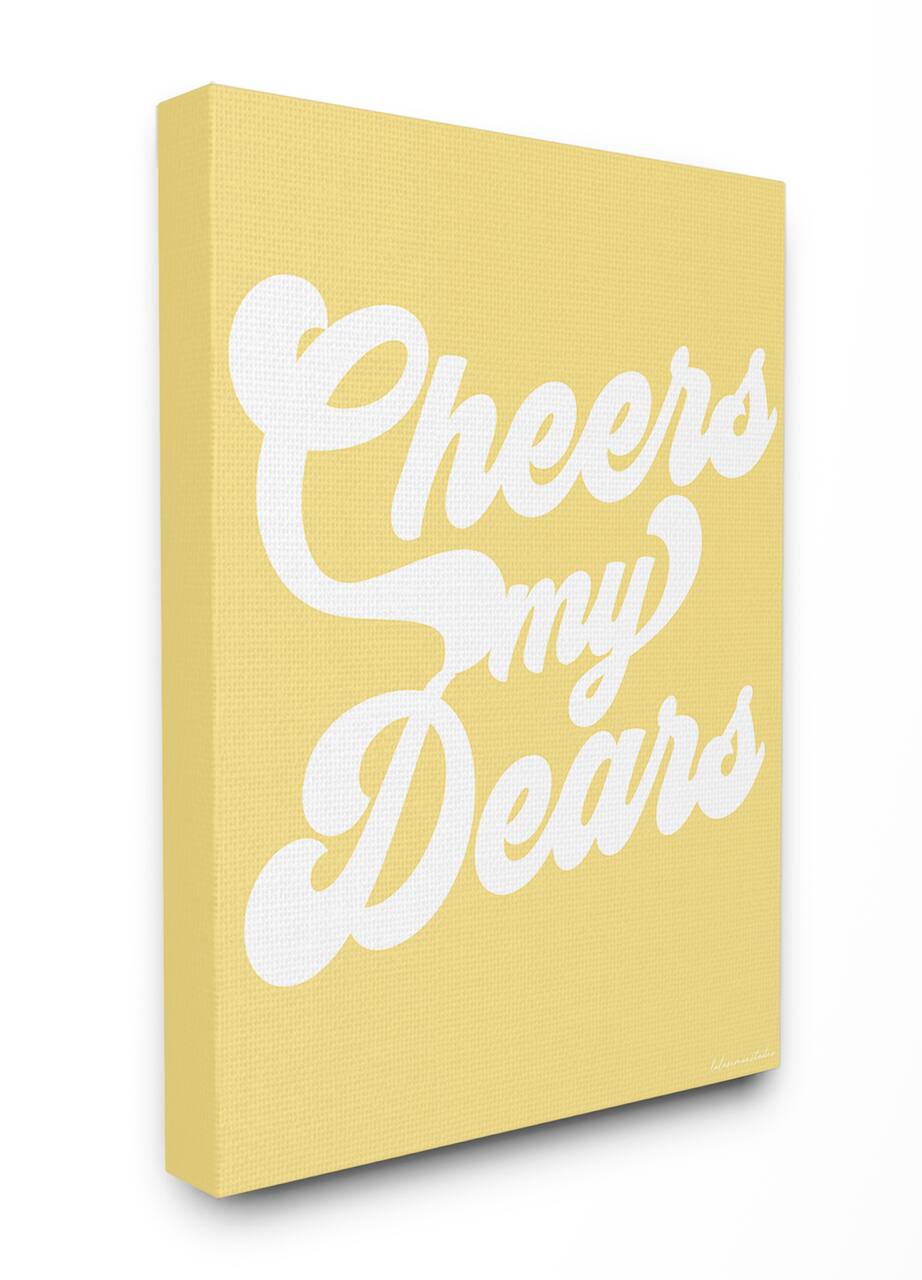 Stupell Industries LulusimonStudio Cheers My Dears Canvas Wall Art